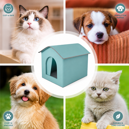 Foldable Weatherproof Outdoor Cat House & Pet Shelter
